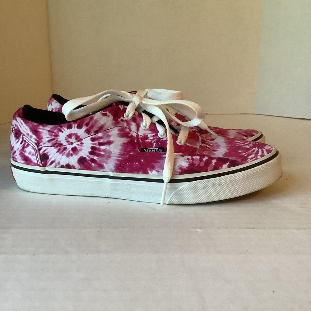 Vans Lace Up Sneakers Pink Tie Dye Missy 6 721356